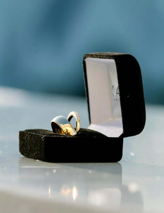 Close-up of recycled diamond ring